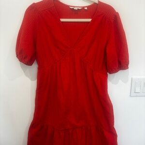 Boden 100% Cotton Tiered Dress • Coral • Size 4P